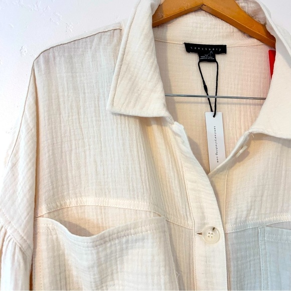 SANCTUARY Kiera Cotton Gauze Jacket Muslin Size 3X NWT - Picture 7 of 15